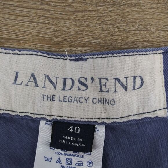 Lands End Shorts Mens Size 40 Blue Legacy Chino - Picture 4 of 5